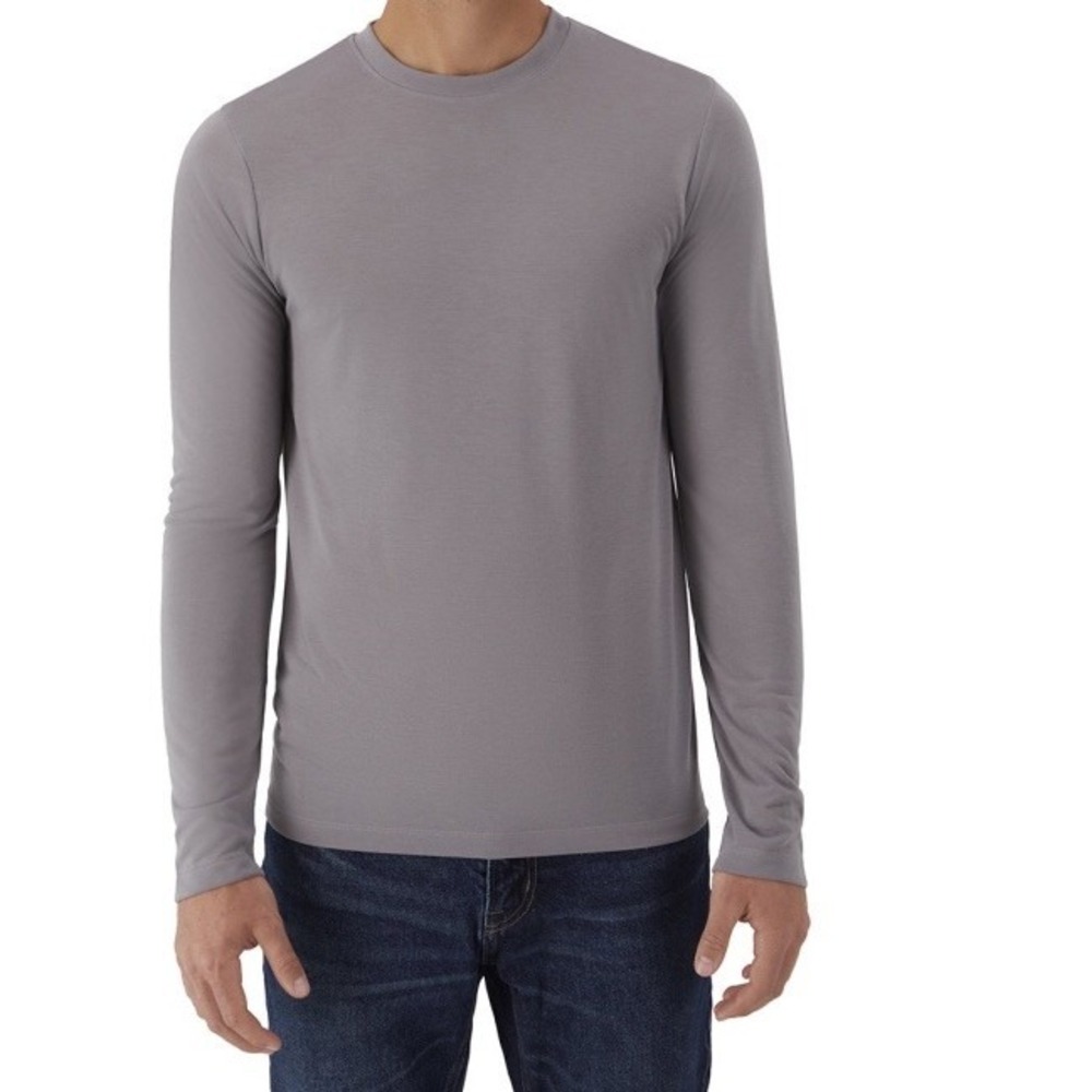 NWOT Men's Hanes Cool DRI Performance Long Sleeve Quick Dry Tee Gray Large